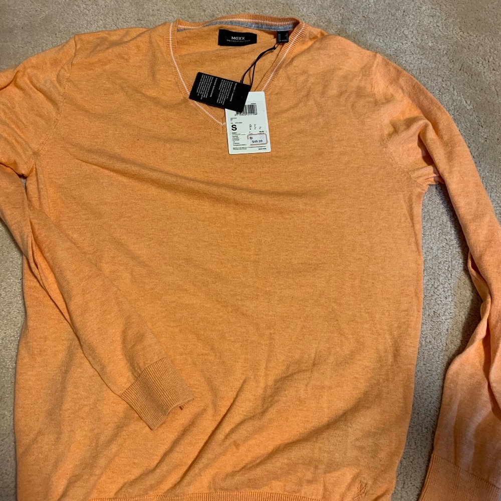 Men's Size Small Mexx Orange Sweater NEW With Tags
